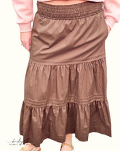 Load image into Gallery viewer, Long Tiered Skirt | Brown
