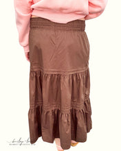Load image into Gallery viewer, Long Tiered Skirt | Brown