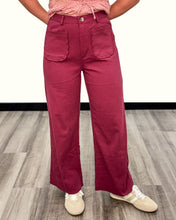 Load image into Gallery viewer, Scallop Trim Wide Leg Pant W/ Front Pockets