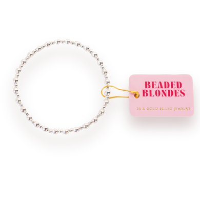 Mini Katy Silver Bracelet | Beaded Blondes