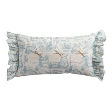 Load image into Gallery viewer, Blue Toile Bunny Pillow