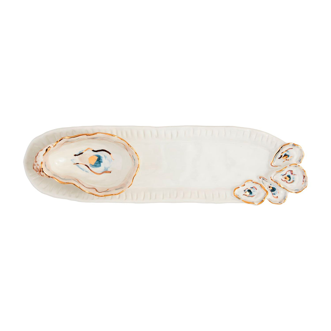 Oyster Tidbit and Tray Set
