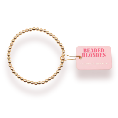 4mm Gold Beaded Bracelet | Beaded Blondes |