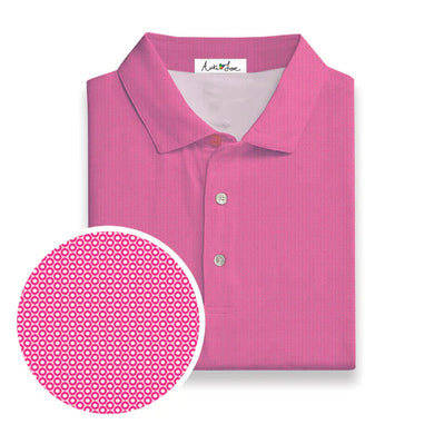 AutiLove | Bright Pink + White Circle Polo