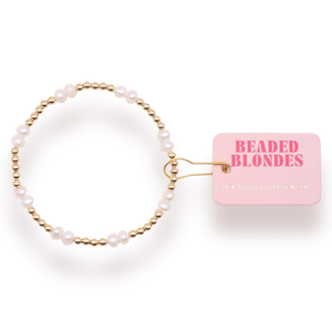 Coastal Pearl Gold Bracelet | Beaded Blondes