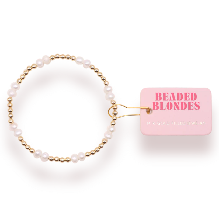 Coastal Pearl Gold Bracelet | Beaded Blondes