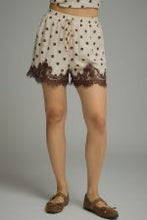 Load image into Gallery viewer, Polka Dot Lace Trim Shorts | Ecru