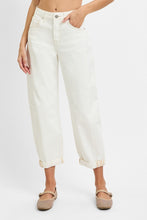 Load image into Gallery viewer, High Rise Barrel Cuffed Pants | Cream