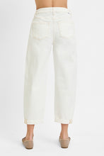 Load image into Gallery viewer, High Rise Barrel Cuffed Pants | Cream