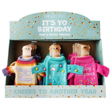 Load image into Gallery viewer, It's Yo Birthday Wine &amp; Bottle Sweater