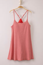 Load image into Gallery viewer, Textured Checkered Knit Tennis Dress | Red