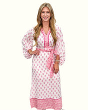 Load image into Gallery viewer, Ivory Pink Floral Print Midi Dress