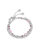 Mini Elisa Abbie Bracelet Set | Silver Pink mix