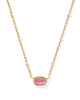 Mini Elisa Satellite Short Pendant Necklace | Gold Azalea Illusion