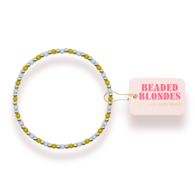 Lime Green + Pink Demi Bracelet | Beaded Blondes