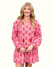 Load image into Gallery viewer, Pink Shawna Floral Tunic Dress