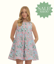 Load image into Gallery viewer, Floral Sleeveless Mini Dress | Light Blue
