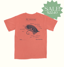 Load image into Gallery viewer, Fly Anatomy T-Shirt | Bright Salmon