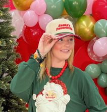 Load image into Gallery viewer, "Santa's Favorite Ho" | Tan Cap W/ Puff Embroidery