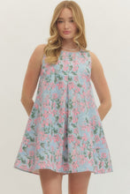 Load image into Gallery viewer, Floral Sleeveless Mini Dress | Light Blue