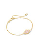 Abbie Satellite Chain Bracelet| Gold Rose Quartz