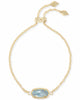 Elaina Delicate Chain Bracelet | Gold Light Blue Illusion