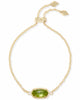 Elaina Delicate Chain Bracelet | Gold Peridot Illusion